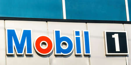 Mobil 1 is a brand of synthetic motor oil and other automotive lubrication products.のeditorial素材