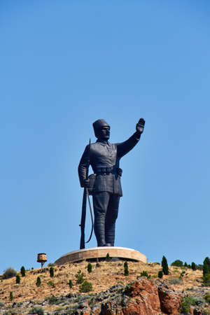 Sakarya Victory Mehmet?ik Monument is located in Ankara / Polatl? district. Mehmet?ik Monument 22 mt. statue, 18 mt. totaling 40 meters in height.のeditorial素材