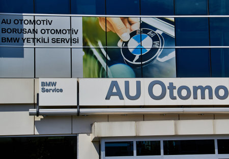 BMW logo and service.Bayerische Motoren Werke AG is a German automobile, motorcycle and engine...