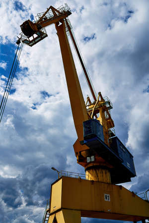 Bayernhafen N?rnberg port, which is more than 16 million tonnes per year, is a major logistics center in Germany with ships, railways and trucks.のeditorial素材