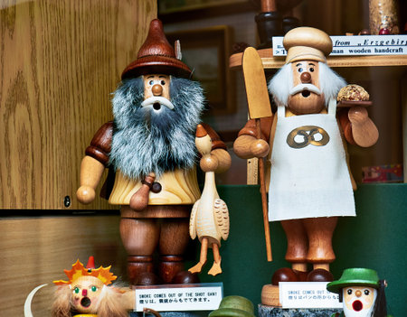 great looking ornamental toys made by hand from the table displayed at the souvenir shop.