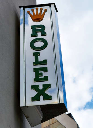 Rolex shop sign in place Vendome in Paris. The company founded in 1905 in London, in 1915 moved his base in Geneva, Switzerlandのeditorial素材