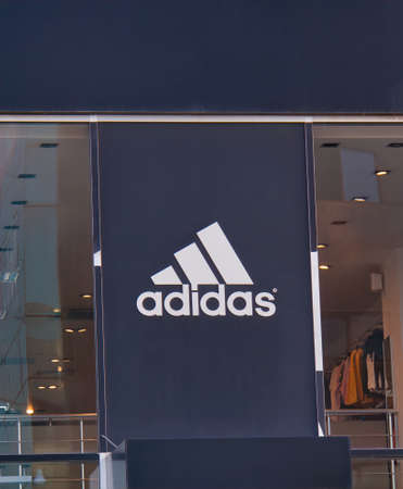 Adidas store. Adidas sa German multinational corporation that designs and manufactures sports clothing and accessories.のeditorial素材
