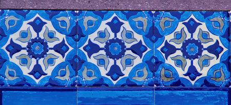 Turkish artistic wall tile at the Fatih Mosque on September 2, 2013 in Izmir. Very impressive...