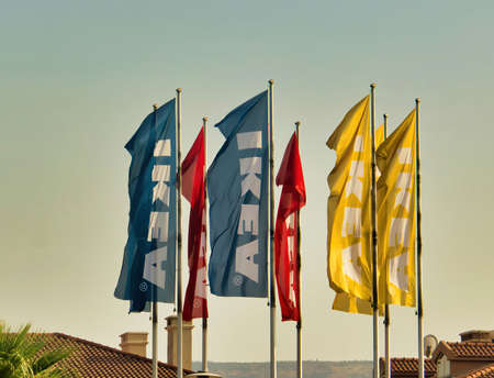 IKEA store. IKEA is a multinational group of companies that designs, sells ready-to-assemble furniture. IKEA owns and operates 353 stores in 46 countriesのeditorial素材