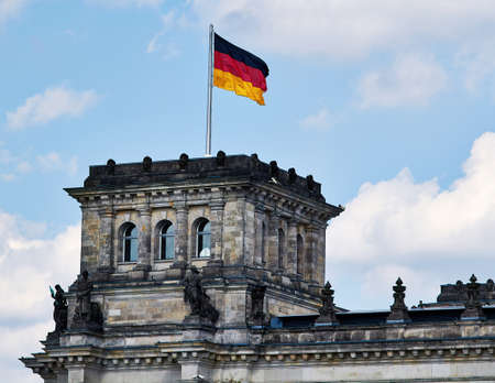 Reichstag building, seat of the German Parliament (Deutscher Bundestag), in Berlin, Germanyのeditorial素材