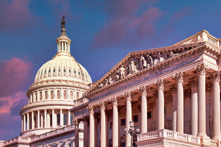 United States Capitol Building east facade - Washington DC United Statesのeditorial素材