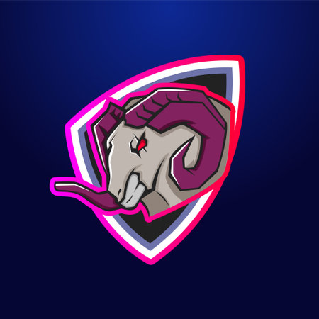Goat sport or esport logo suitable for any purposeのイラスト素材