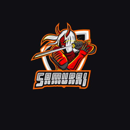 samurai sport or esport logo suitable for any purposeのイラスト素材