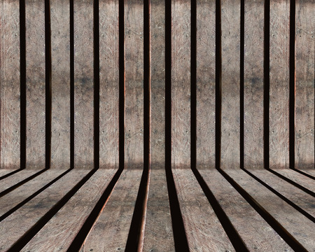 Wood slat old brown textured backgroundの写真素材