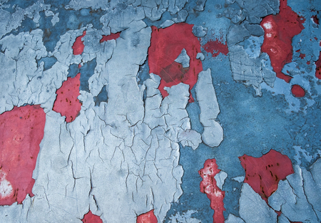Car patch fracture blue red decline textured backgroundの写真素材