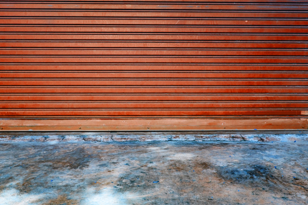 Pattern garage door and mortar floorの写真素材