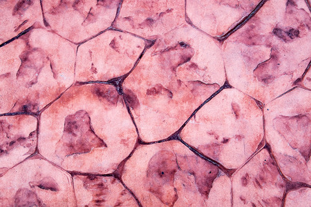 Pattern abstract floor trapezoid crack dark pinkの写真素材