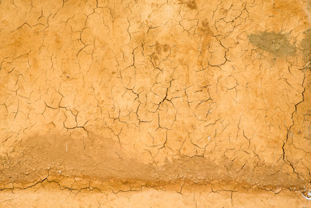 Orange surface wall soil house crack