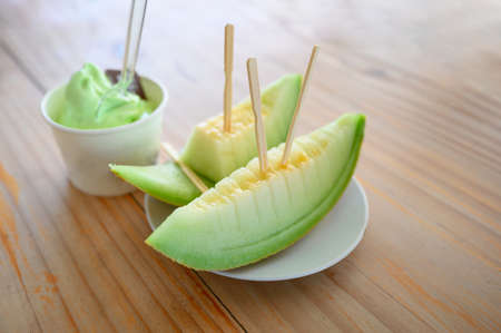 Glittering string lights with bokeh shining decoration on Christmas Eveの写真素材