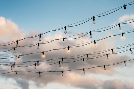 Structure of warehouse building with steel ceilingの写真素材