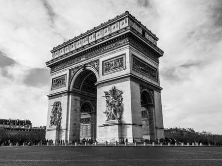 Paris, France - November 30, 2019 - Tourists visit the Arc de Triomphe in Parisのeditorial素材