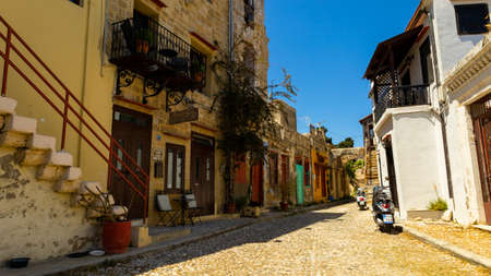 Rhodes, Greece - May 07, 2022 - The historical old town of Rhodes, Greeceのeditorial素材