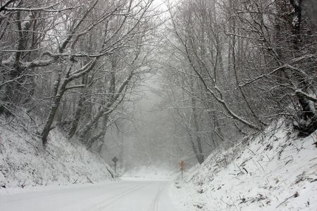 Winter Roadの写真素材