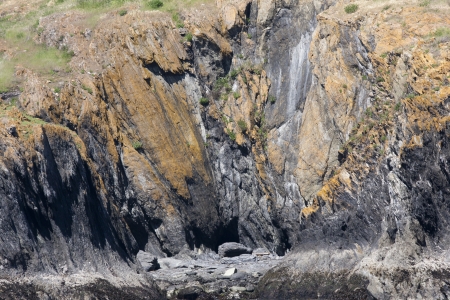 Rock Formation at Island Explorer 3 tour boat out of Anacortes, Washington.の写真素材