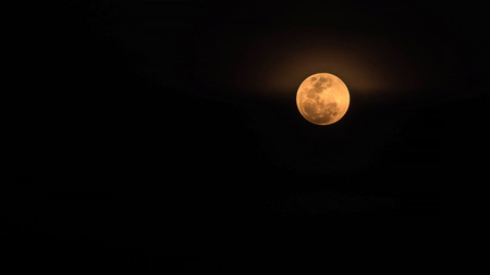 Super Blue Blood Moon 2018 Complete Lunar Eclipse Coverageの写真素材