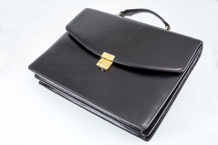 classic leather briefcase for menの写真素材