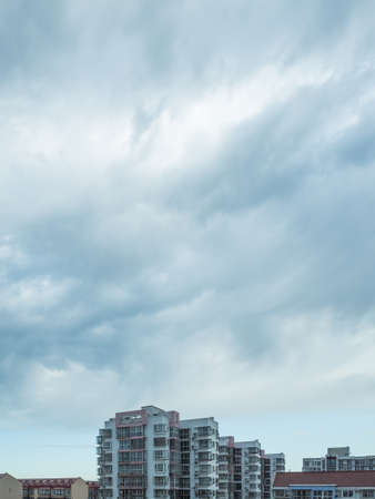 Blue sky and white clouds in Beijing, Chinaの写真素材