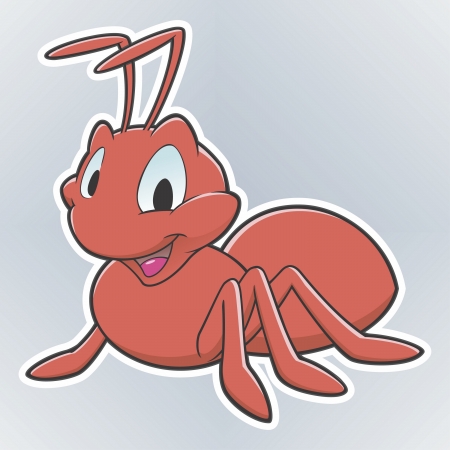 Vector illustration of  cartoon ants  Grouped and layered for easy editingのイラスト素材