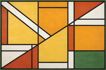 abstract background with geometric pattern in the style of stained-glass windowの素材