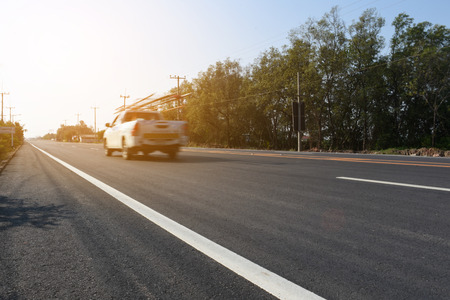 Car truck on road, Car truck driving on street,Car truck driving on high way roadの写真素材
