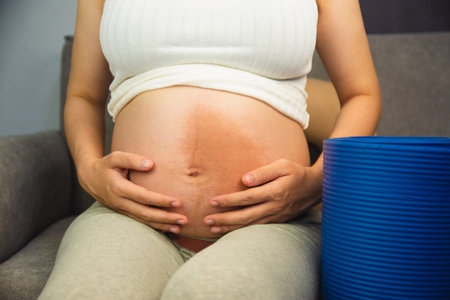 pregnant woman do yoga at home