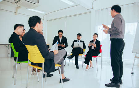 business team meeting Seminar in the meeting roomの写真素材