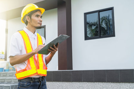 Engineer inspection at home real estate
