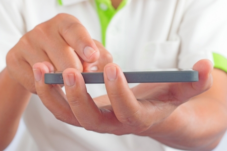 Man using smartphoneの写真素材