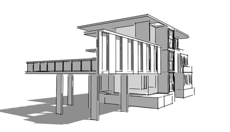 3D Architecture Sketchの写真素材