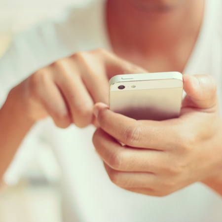 Man using smart phoneの写真素材