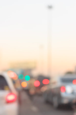 abstract car light on street