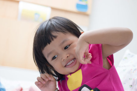 Adorable asian kid