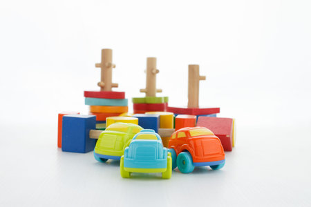 toys collection isolated on white background