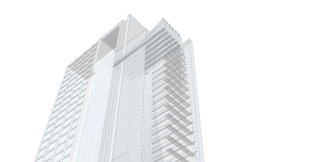 Abstract architectral drawing sketch,Illustrationの写真素材