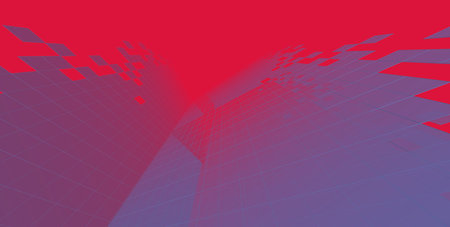 Architecture building 3d illustration, 3D illustration architecture building perspective lines,...