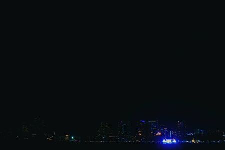 Beautiful colorful fireworks display on the sea beach, Amazing holiday fireworks party or any celebration event in the dark sky.の写真素材