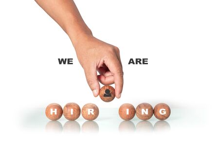 The concept of personnel selection and management within the team. Dismissal and hiring people to work. Human Resource Management.の写真素材