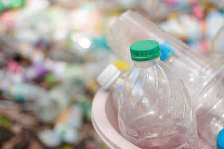 plastic bottle garbage for recycling concept reuse