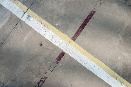 Grunge outdoor polished concrete texture with colored lines, Cement and concrete texture for pattern and background, stucco grunge, cement or concrete floor.の写真素材