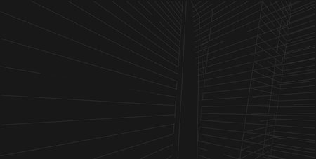 3D illustration architecture building perspective lines, modern urban architecture abstract...
