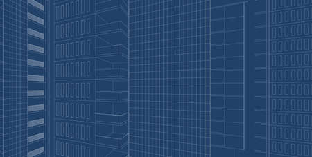 Architecture building 3d illustration, Modern urban architecture abstract background design, Abstract Architecture Background.の写真素材