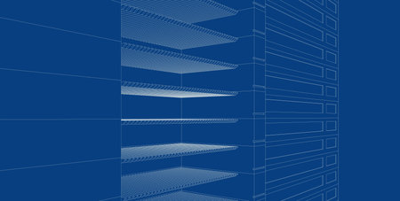 Architecture building 3d illustration, modern urban architecture abstract background design,...