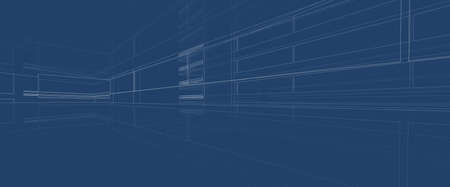 Banner background, Modern urban architecture abstract background design. Architecture building 3d illustration, Abstract Architecture Background.の写真素材