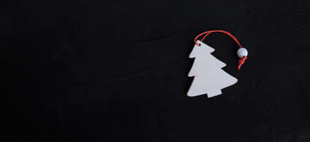 Christmas background, Cute Small Handmade Wooden Christmas Treeの写真素材